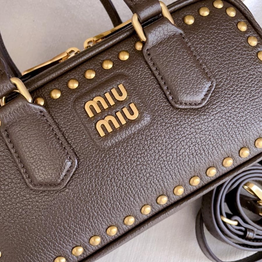 Miu Miu Arcadie Studded Leather Bag / حقيبة ميو ميو أركادي الجلدية المرصعة