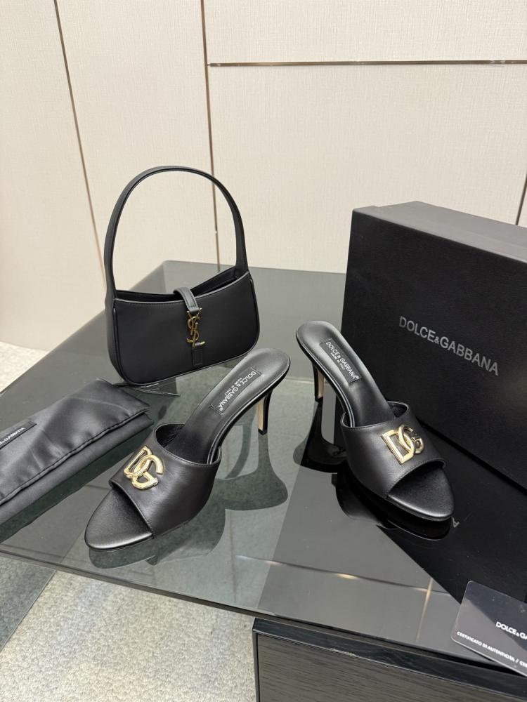 Dolce & Gabbana DG Logo Heeled Mule Sandals