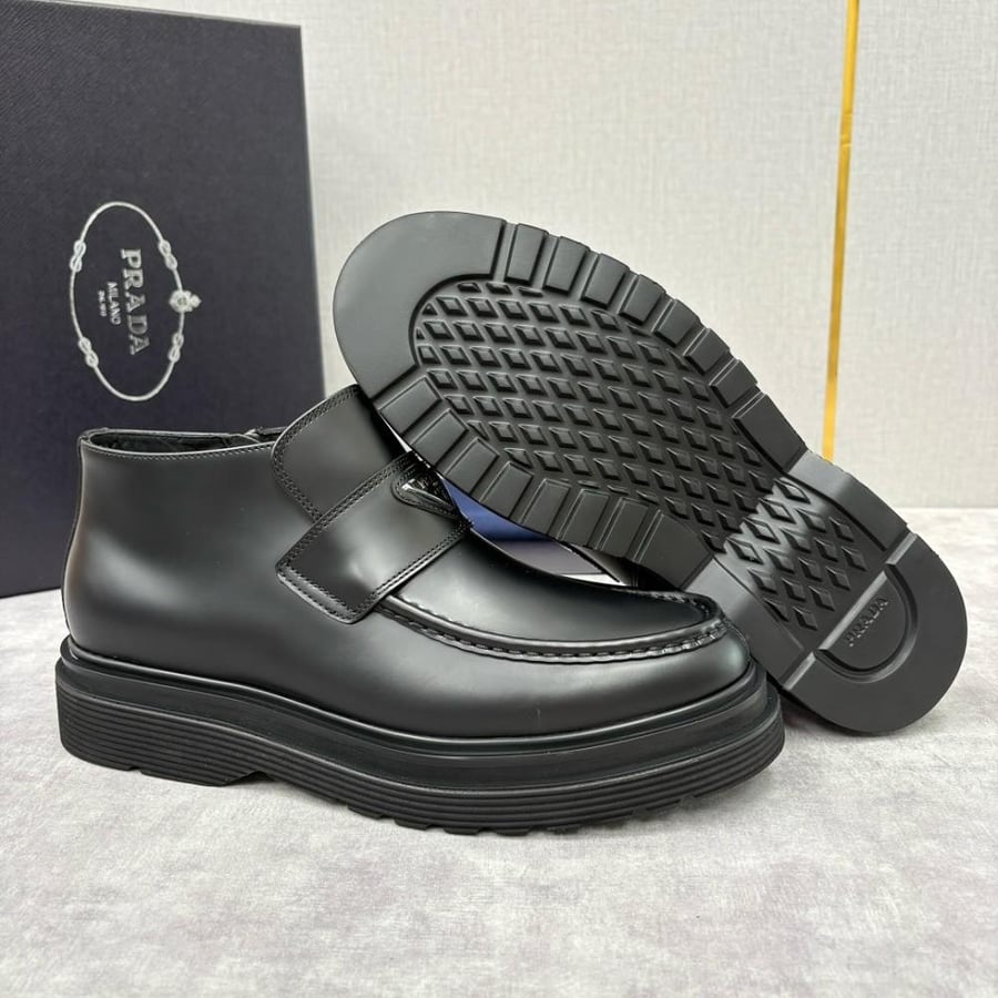 Prada Leather Ankle Boots