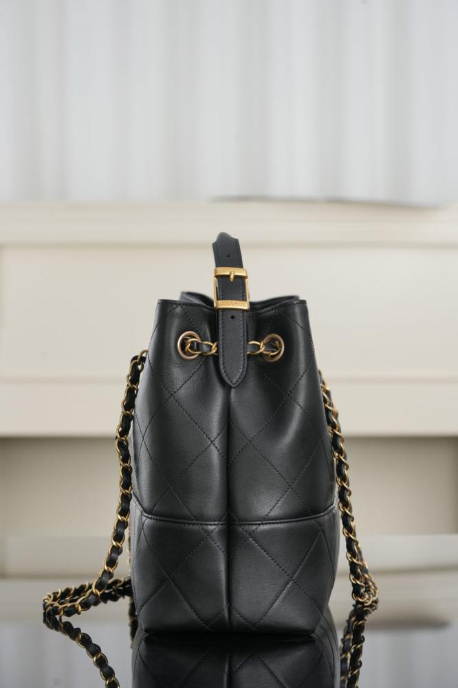 Chanel Two-Tone Quilted Leather & Suede Tote Bag