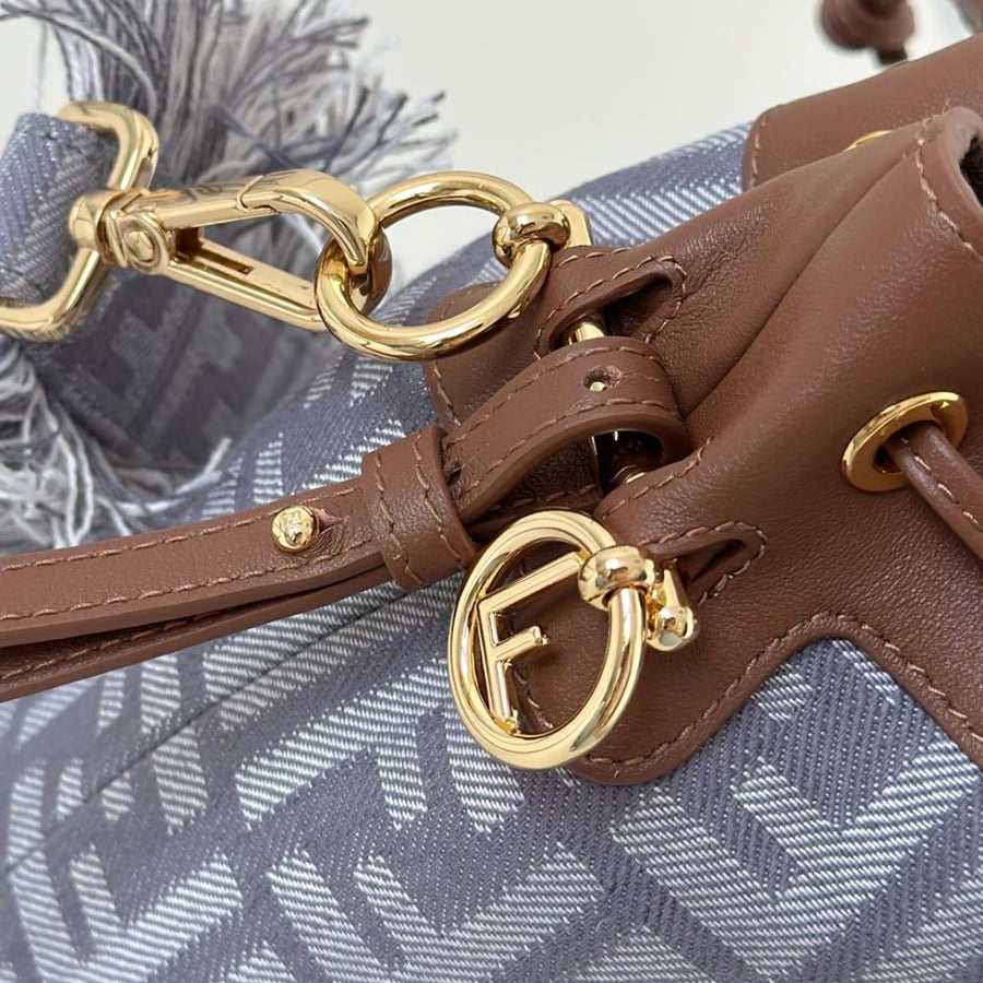 Fendi Mon Tresor Denim-Effect FF Bucket Bag / فندي مون تريزور