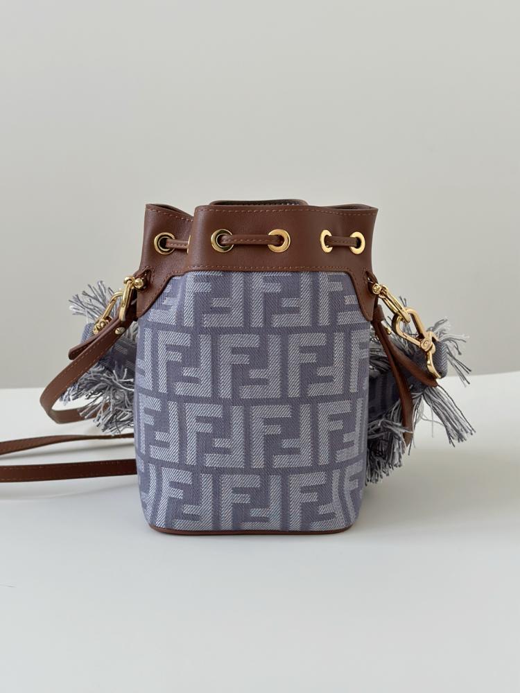Fendi Mon Tresor Denim-Effect FF Bucket Bag / فندي مون تريزور