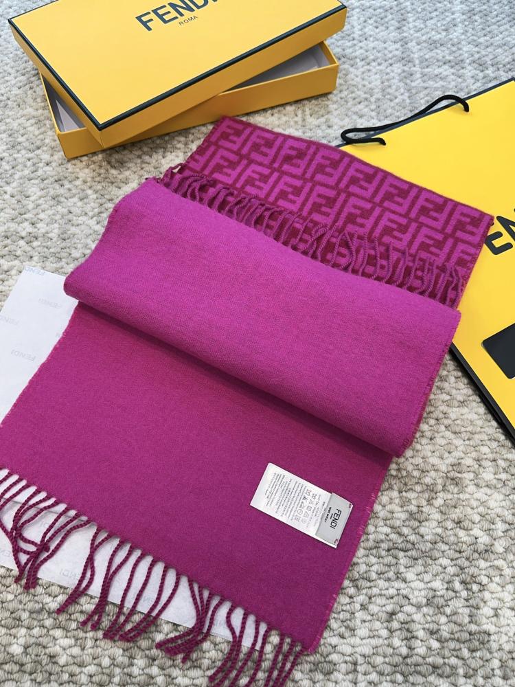 FENDI FF Logo Wool Scarf