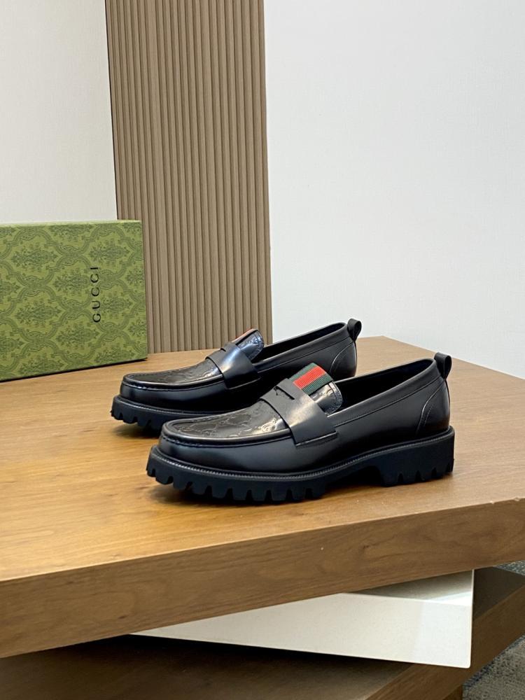 GG Embossed Leather Loafers