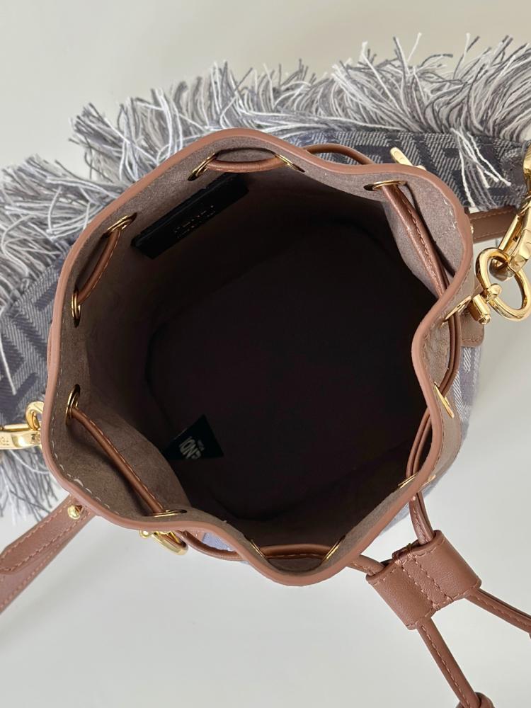 Fendi Mon Tresor Denim-Effect FF Bucket Bag / فندي مون تريزور