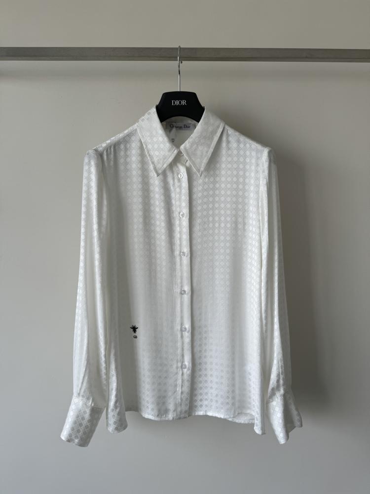 Christian Dior Geometric Pattern Silk Shirt