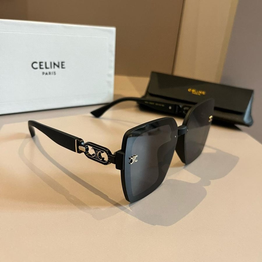 Celine Triomphe CL40253U Square Sunglasses – Black