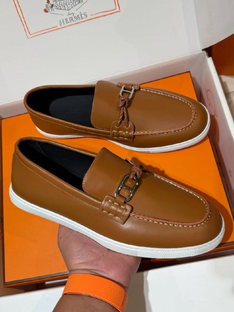 Hermès Leather Loafers