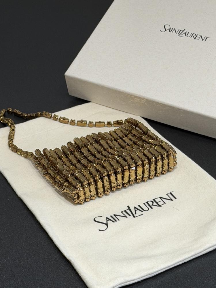 Saint Laurent Crystal Minaudière Evening Bag / حقيبة سهرة كريستال مينودير من سان لوران