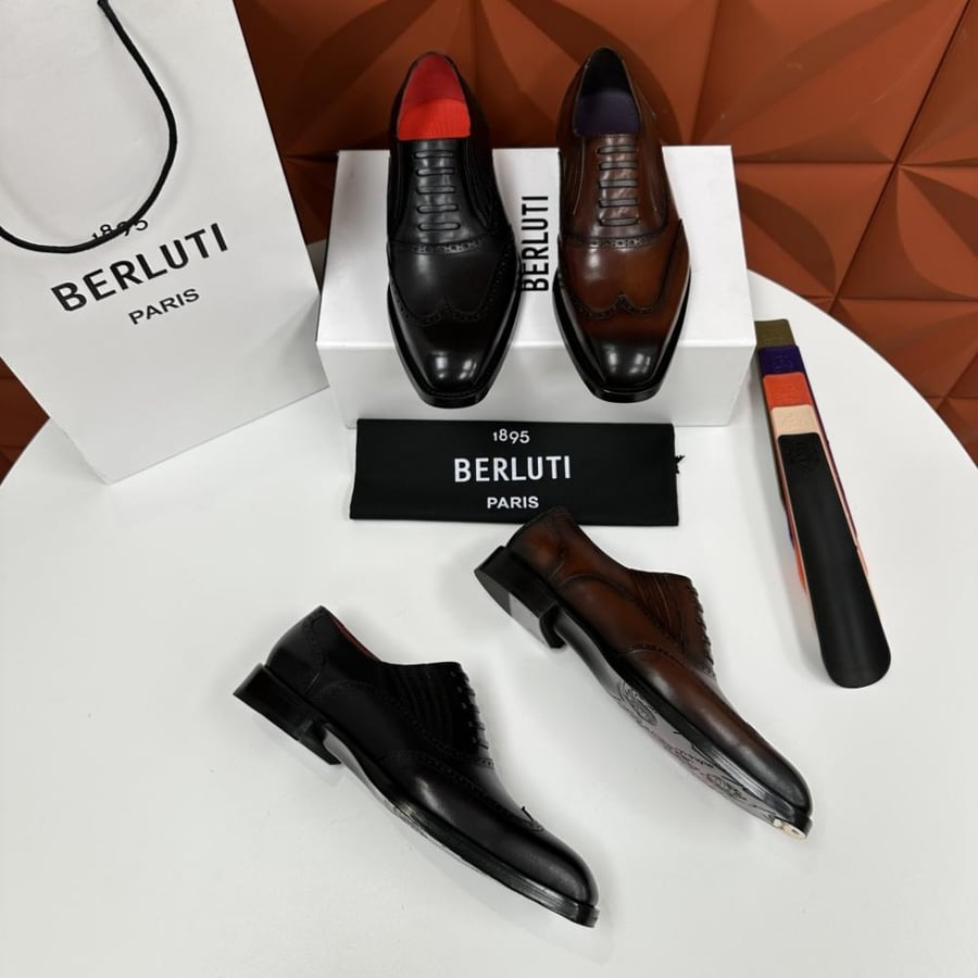 Berluti Brogue Leather Shoes
