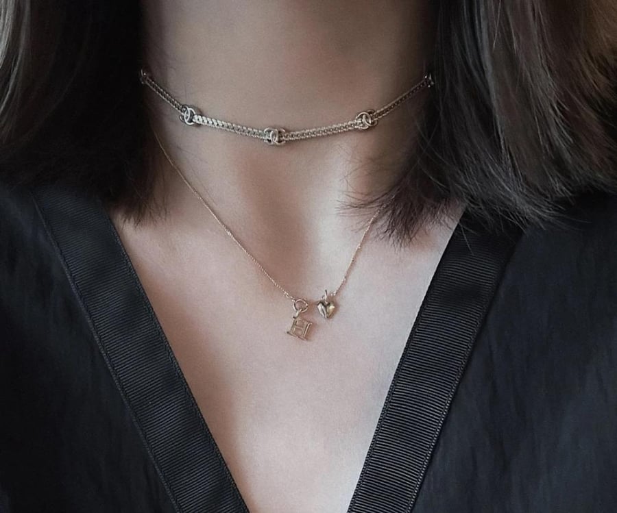 Chanel CC Snake Bone Choker Necklace