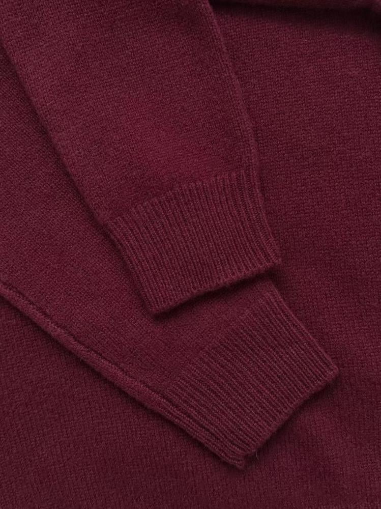 Miu Miu Burgundy Knit Polo Sweater