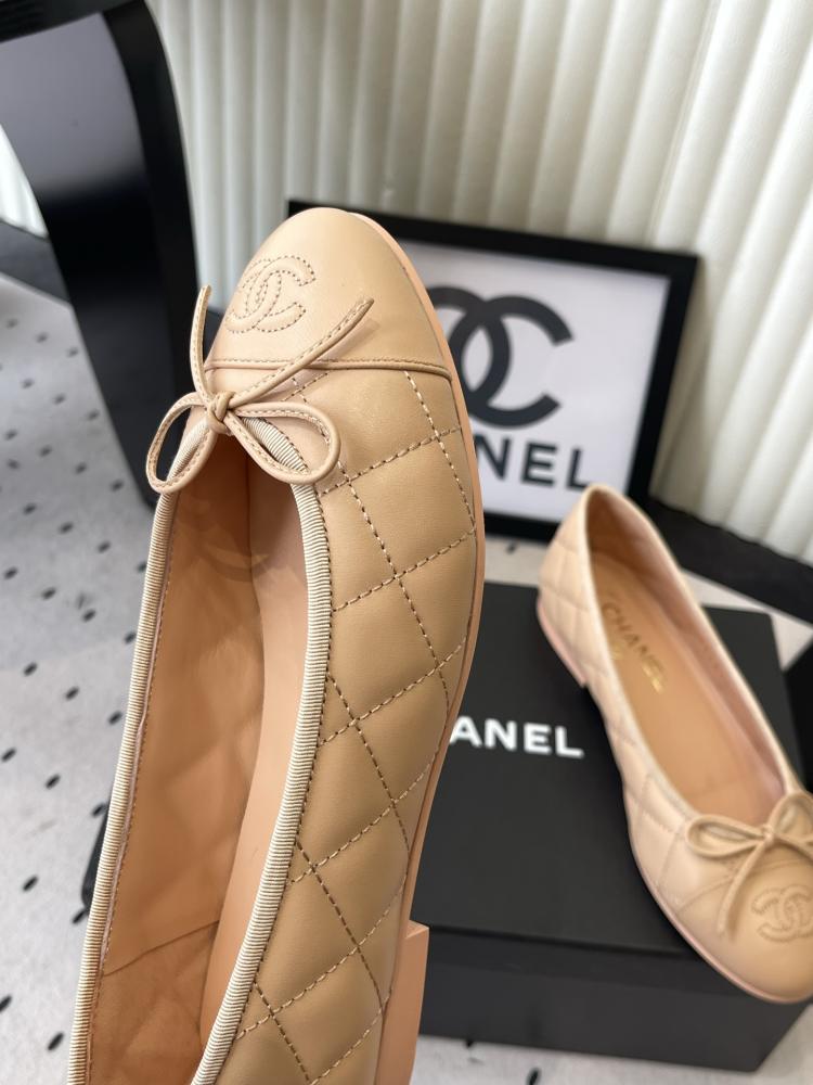 Chanel Lambskin Toe Ballerina Flats / حذاء شانيل باليرينا جلد الخروف