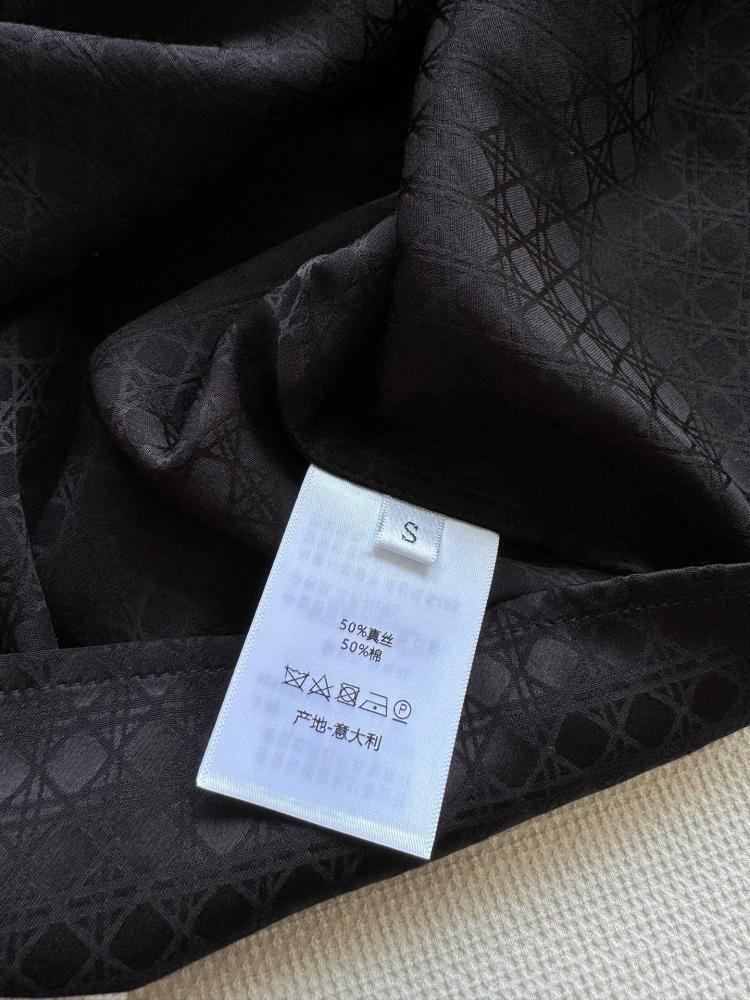 Christian Dior Geometric Pattern Silk Shirt