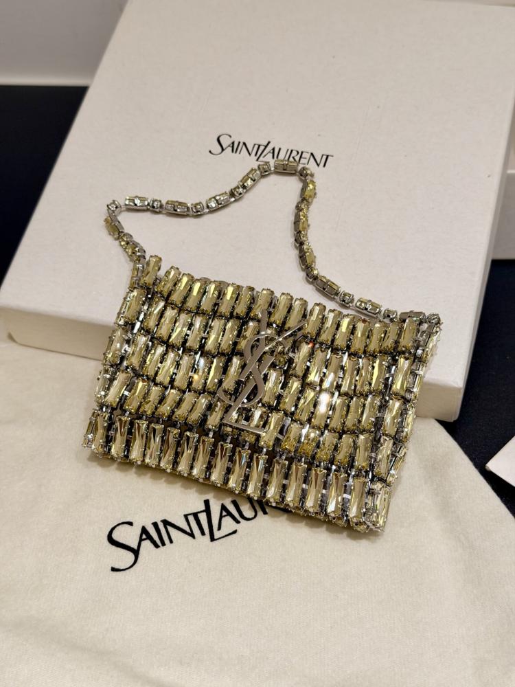 Saint Laurent Crystal Minaudière Evening Bag / حقيبة سهرة كريستال مينودير من سان لوران