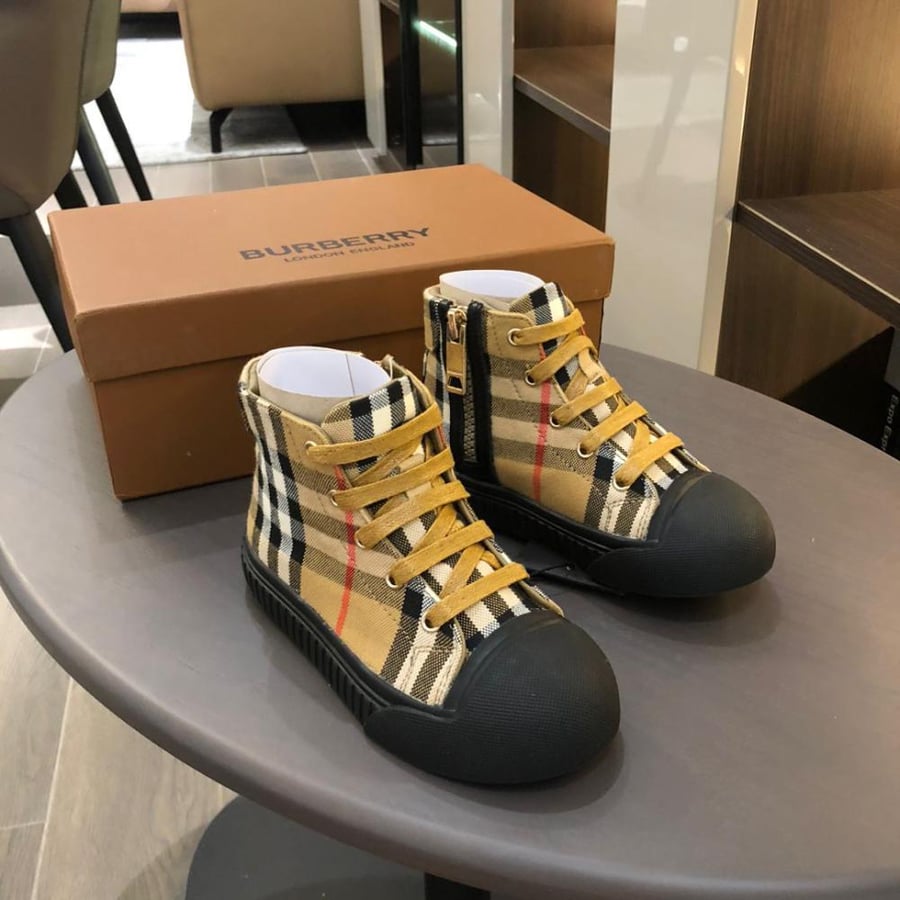 Burberry Kids High-Top Sneakers