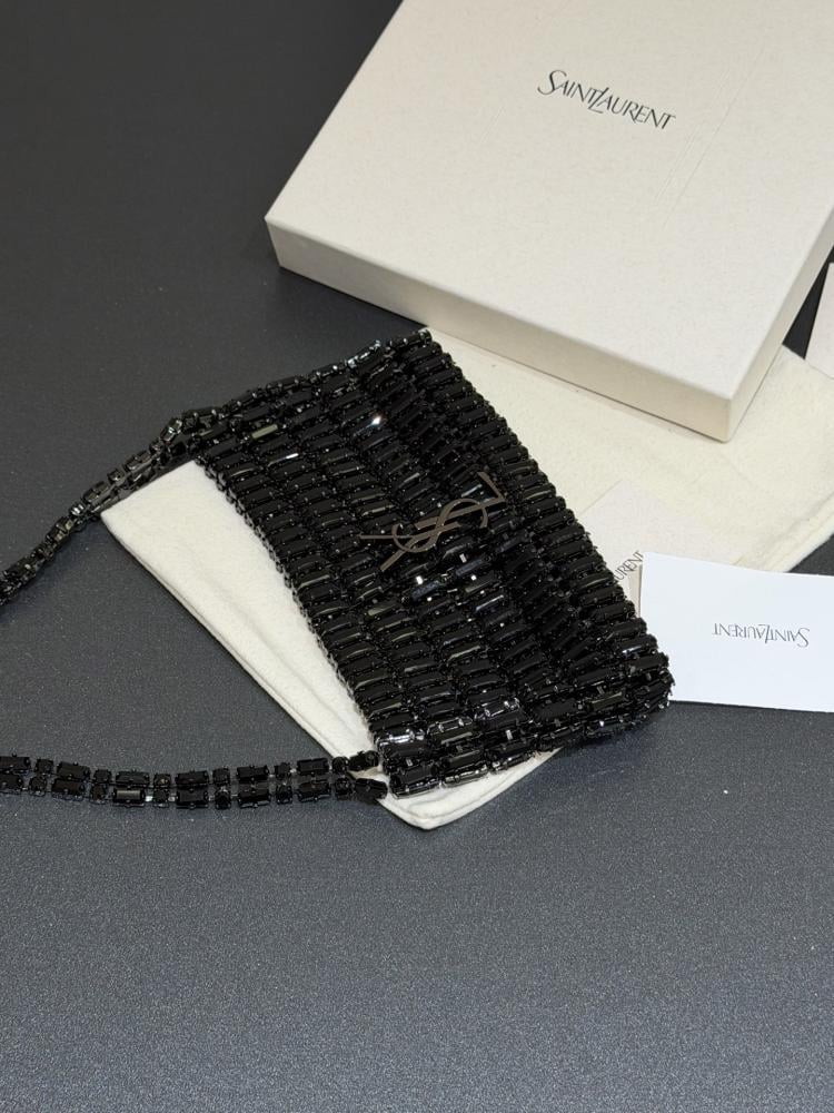 Saint Laurent Crystal Minaudière Evening Bag / حقيبة سهرة كريستال مينودير من سان لوران