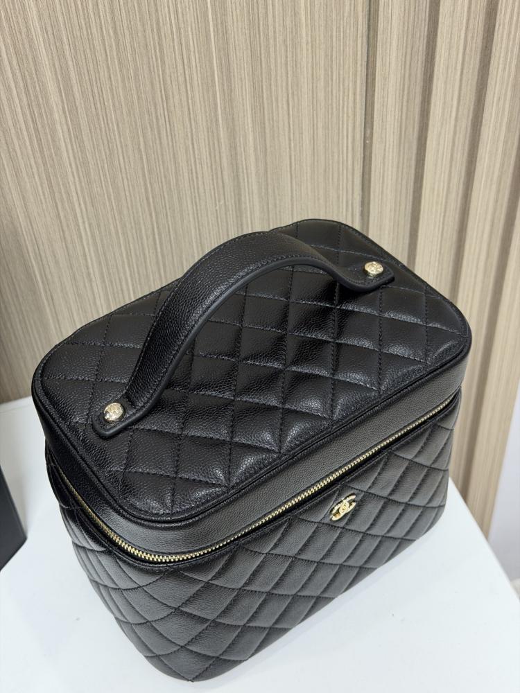 Chanel Medium CC Quilted Caviar Vanity Case