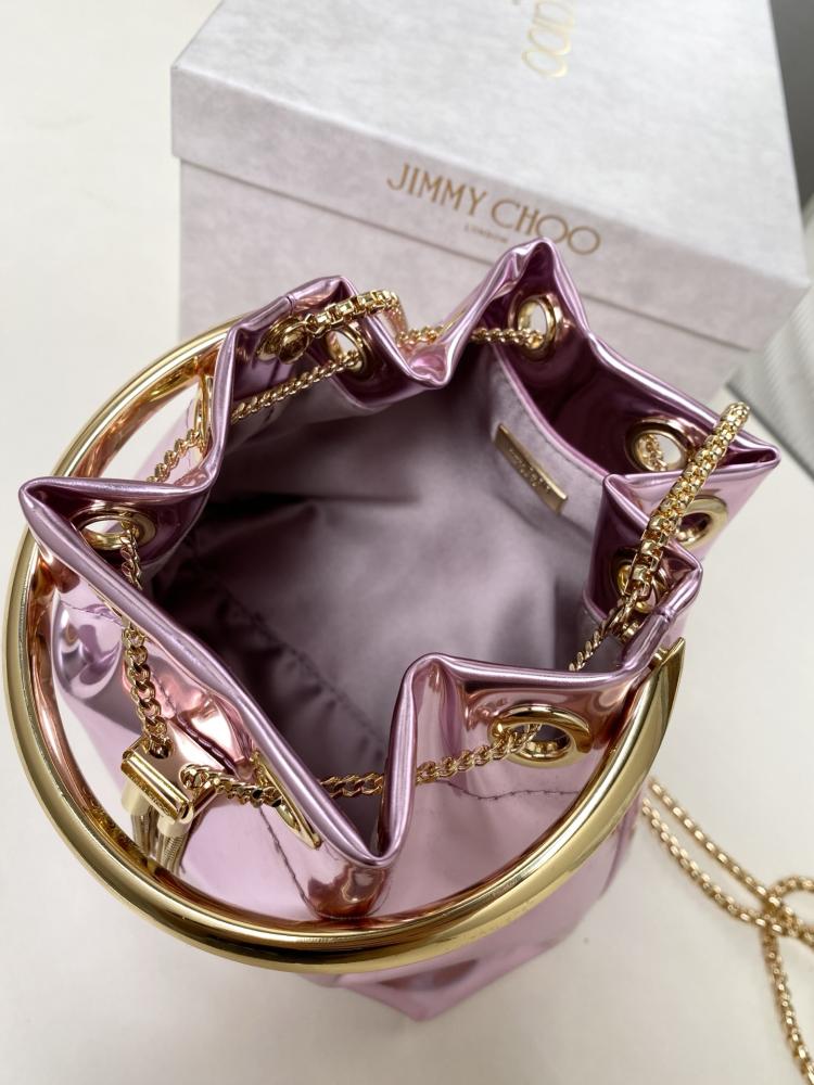 Jimmy Choo Bon Bon Patent Leather Bucket Bag
