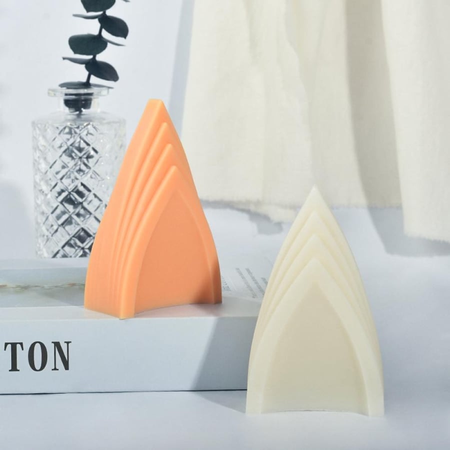 3. Flexible silicone candle mold compatible with soy wax