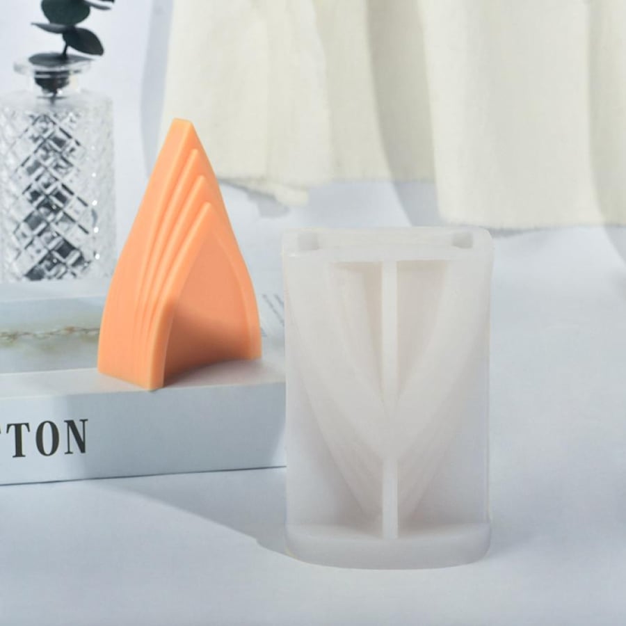 2. Premium silicone mold with modern layered leaf design