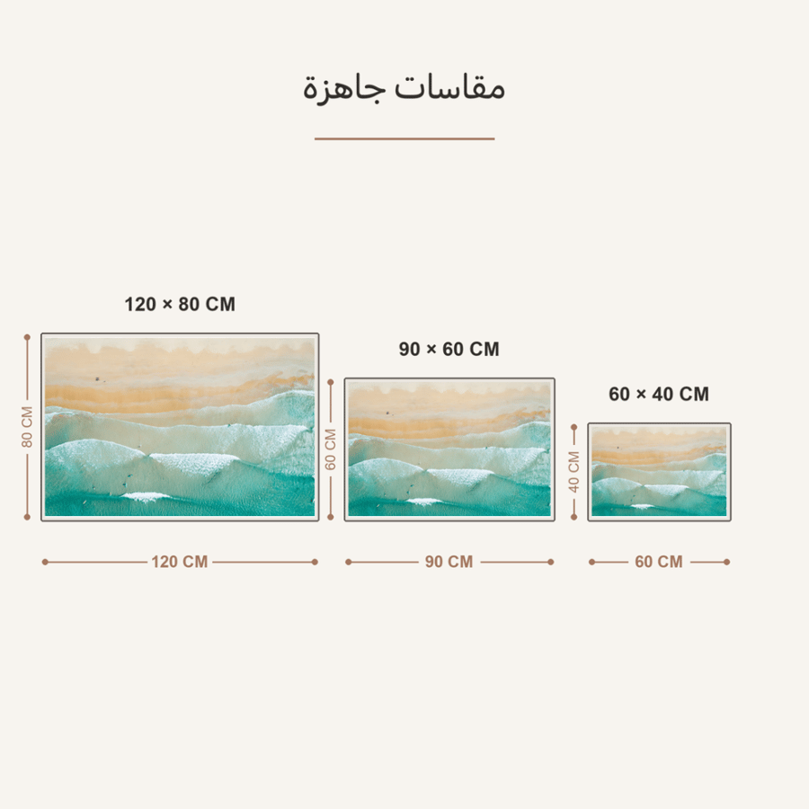 لوحة مناظر طبيعية امواج الشاطئ