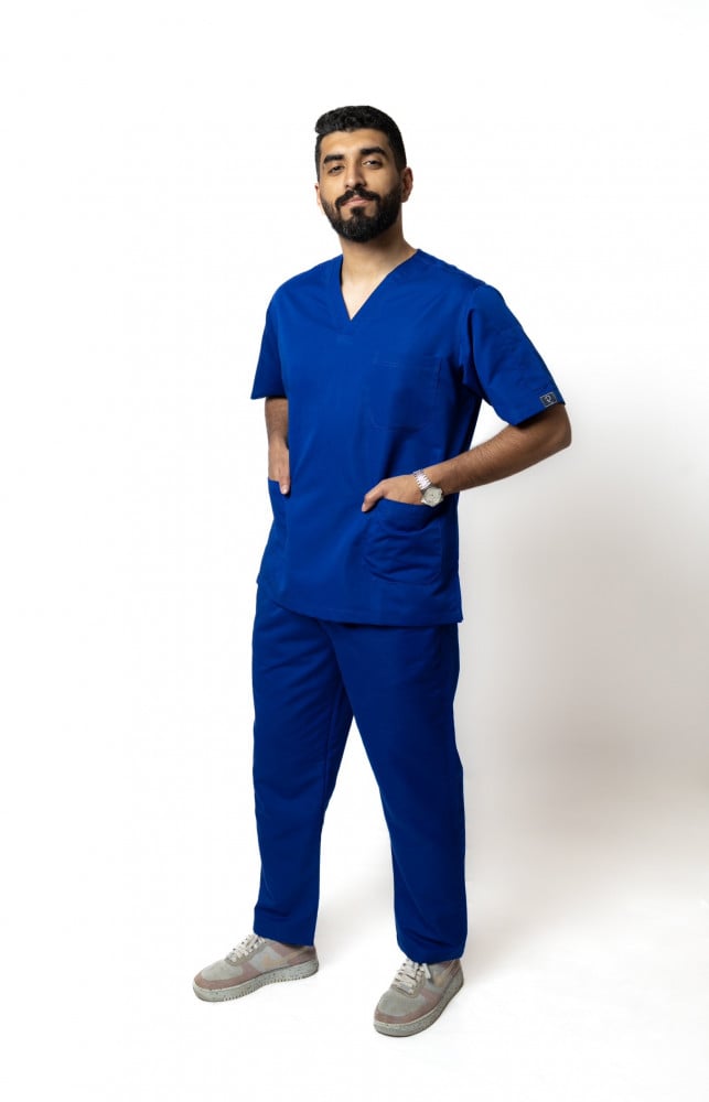 Men's full scrub, blue color