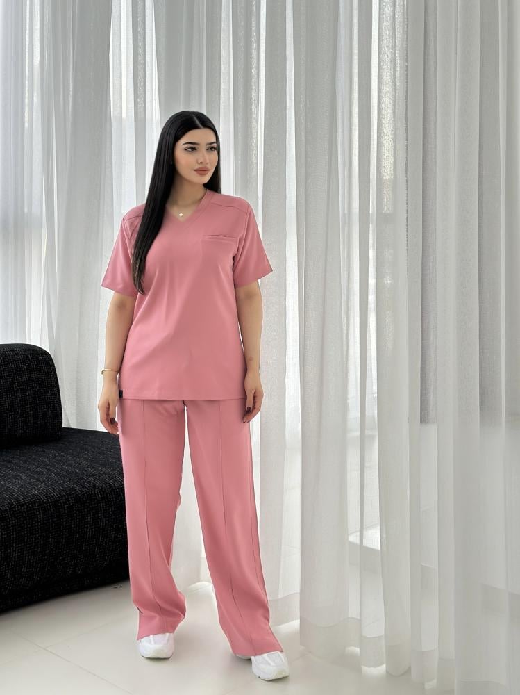 Light pink medical scrub