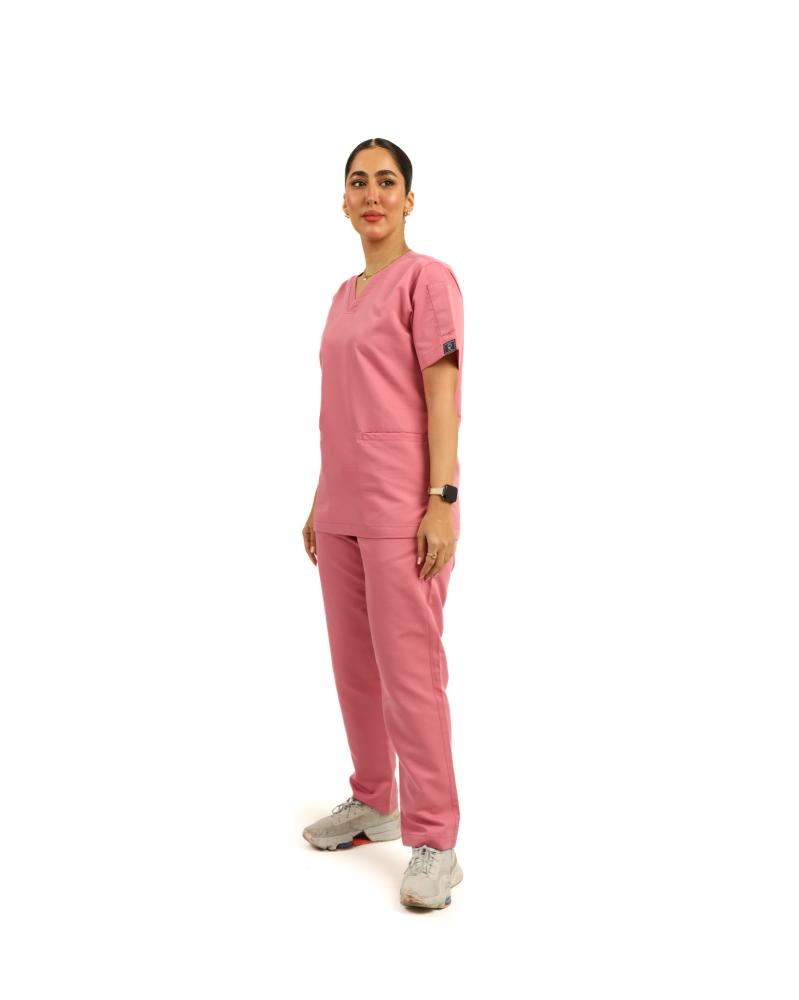 Women's scrub complete dark pink color