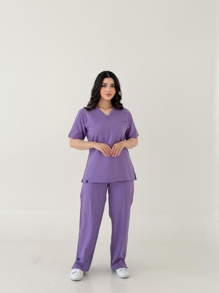 Medical scrub purple color