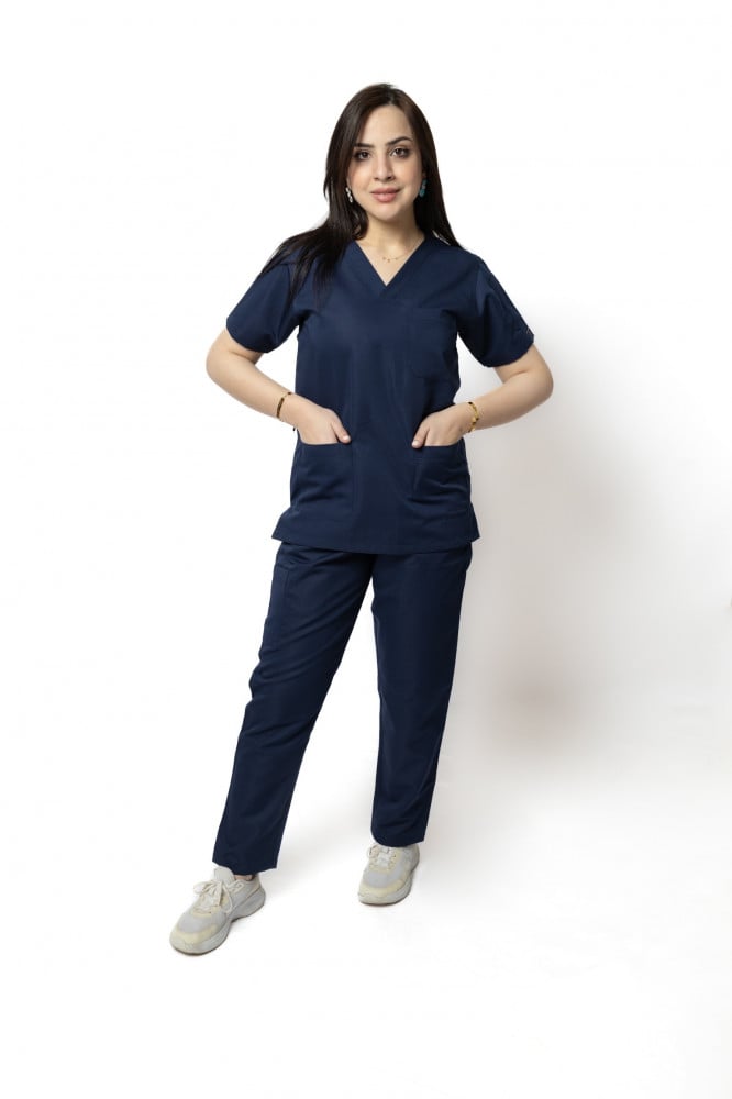 Women's full scrub navy blue