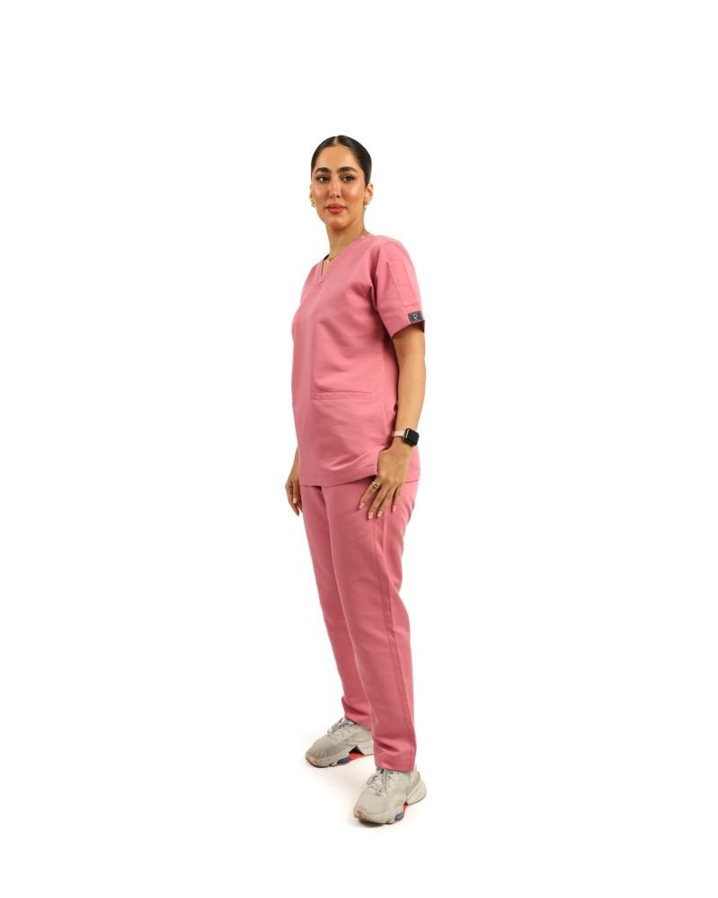 Women's scrub complete dark pink color