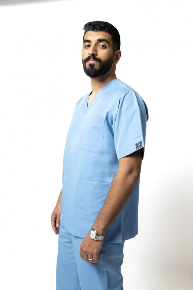 Men's full scrub light blue