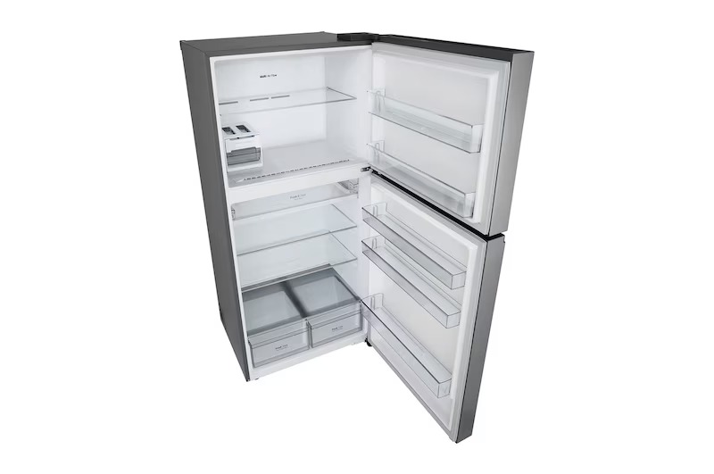 ثلاجة ال جي Multi Air Flow بفريزر علوي 21.6 قدم 612 لتر فضي - LT23CBBSIV