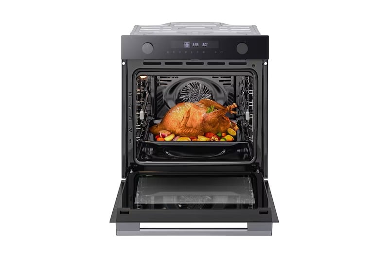 فرن ال جي  كهربائي مدمج، 72 لتر، قلي هوائي، شواء، ستانلس ستيل أسود - WS5D7210G