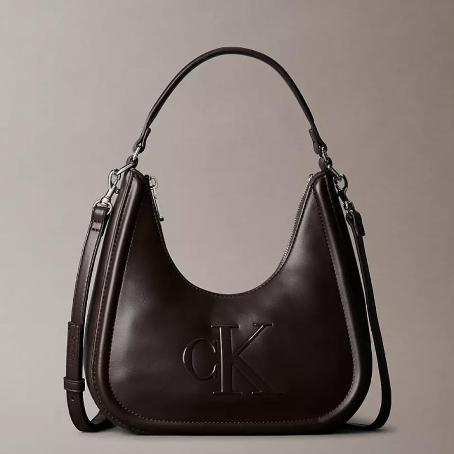حقيبة كالفن Embossed Monogram Crescent Bag