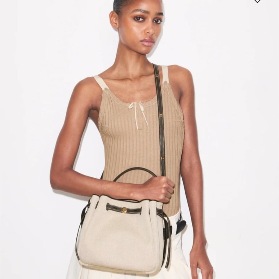 شنطه توري بورش ROMY CANVAS BUCKET BAG