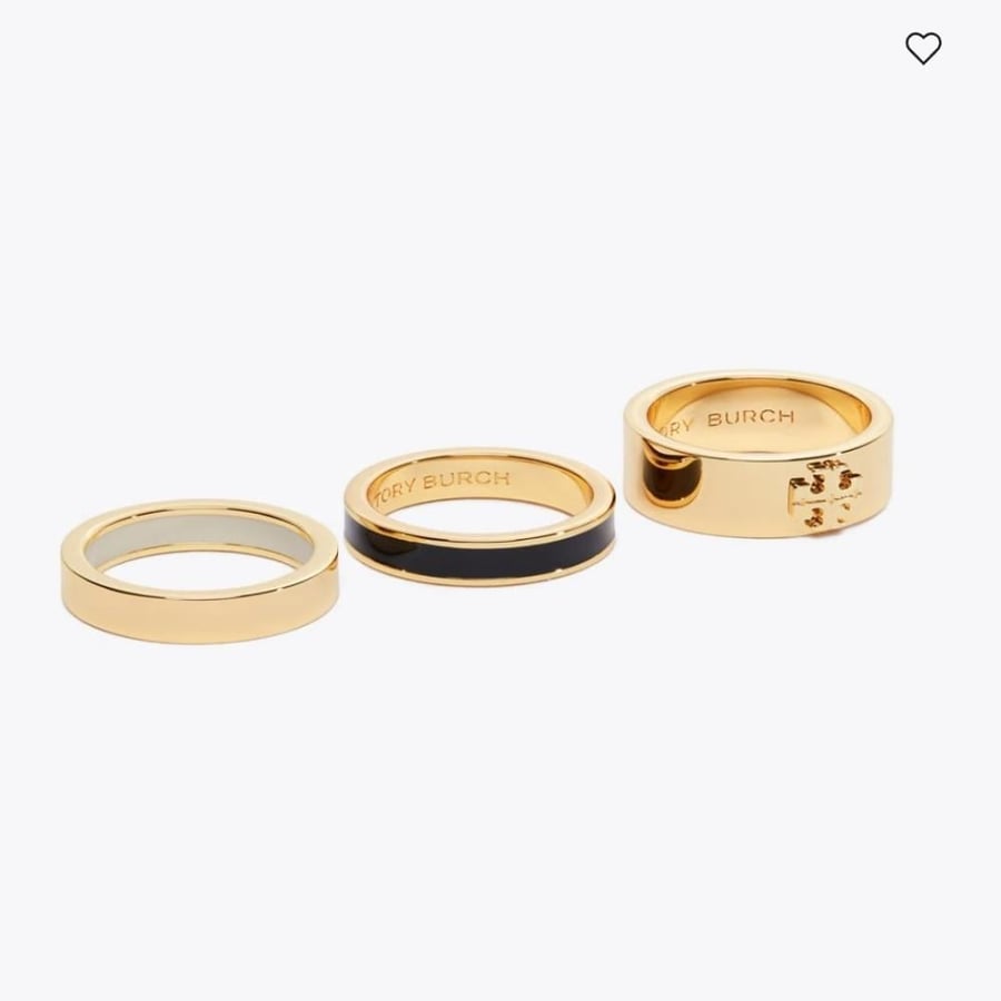 Tory Burch ICON ENAMEL RING SET