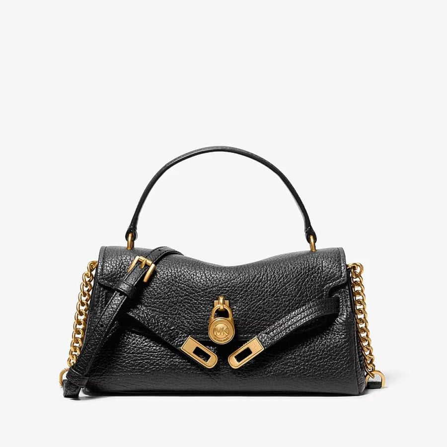 شنطه مايكل كورس Hamilton Moderne Extra-Small Textured Leather Slouchy Crossbody Bag