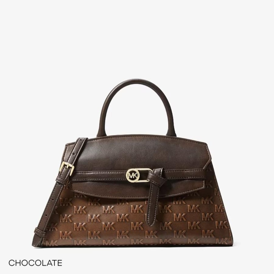 شنطه مايكل كورس Greta Medium Logo Embossed Satchel