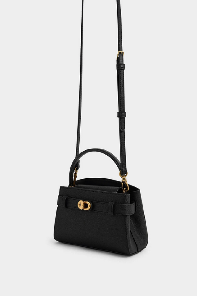 تشارلز اند كيت - Aubrielle Canvas Two-Tone Top Handle Bag  - Small