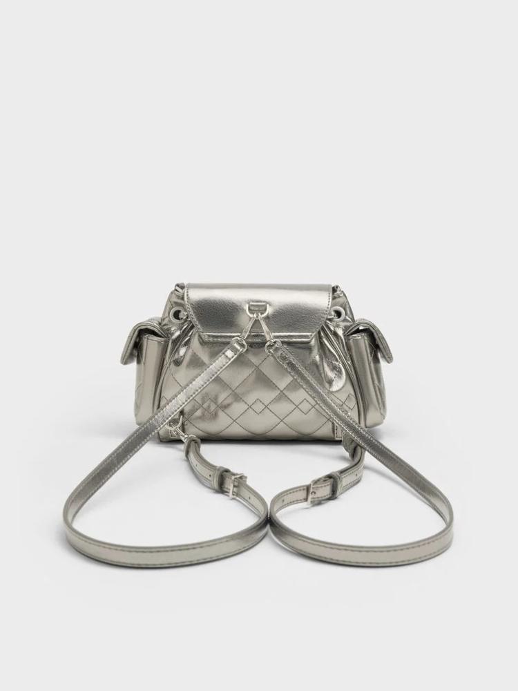 تشارلز اند كيت - Duo Quilted Two-Way Front Flap Backpack