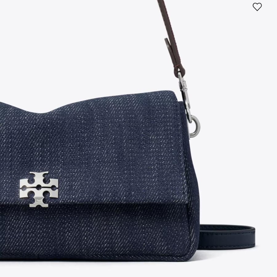 شنطه توري بورش الحجم الصغير SMALL CHARLIE DENIM SHOULDER BAG