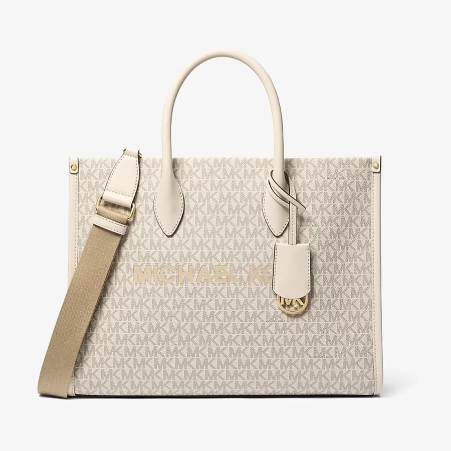 شنطه مايكل كورس Mirella Medium Signature Logo Tote Bag