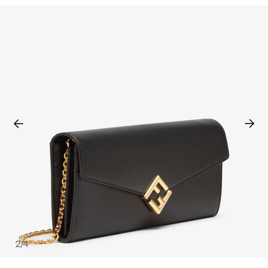 فندي FF Diamonds Continental Wallet with Chain