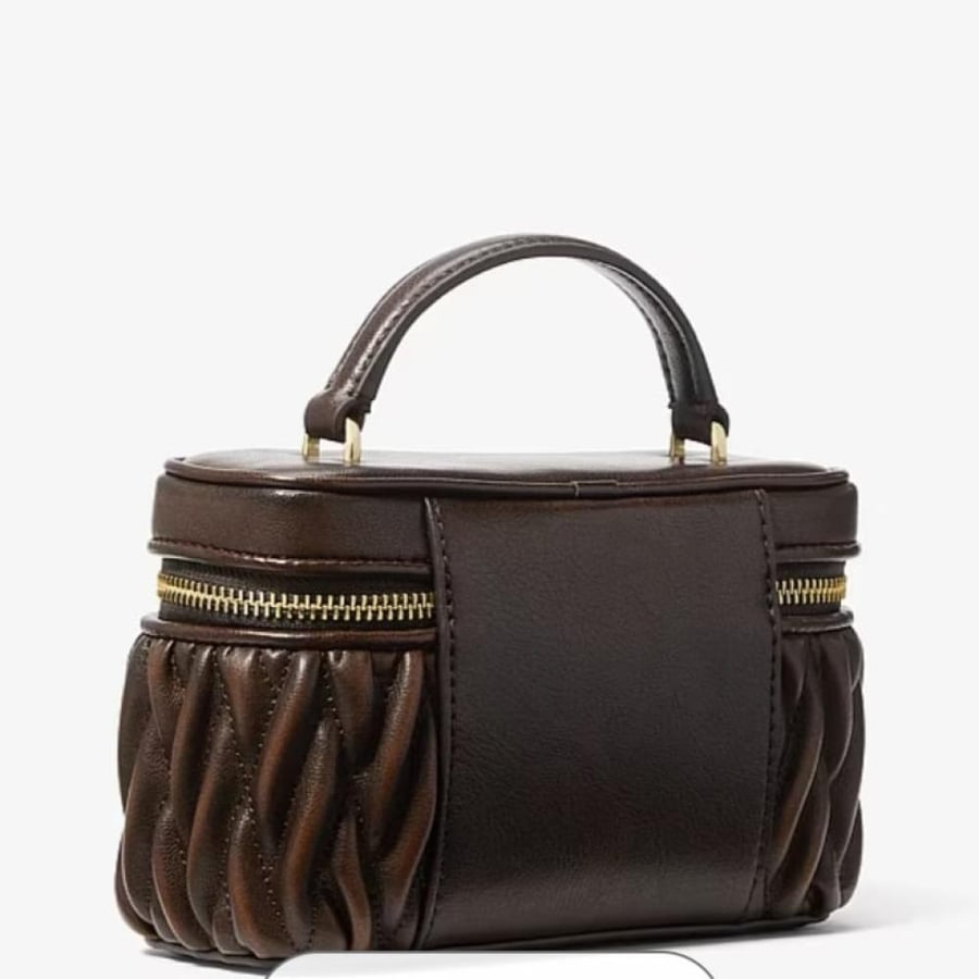 شنطه مايكل كورس Vivi Small Matelassé Burnished Vanity Crossbody Bag