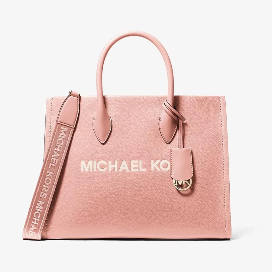 شنطه مايكل كورس Mirella Medium Pebbled Leather Tote Bag