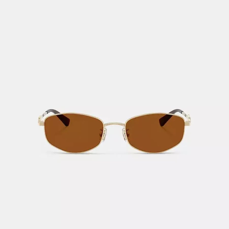 نظاره كوتش Coach Script Metal Narrow Rectangle Sunglasses