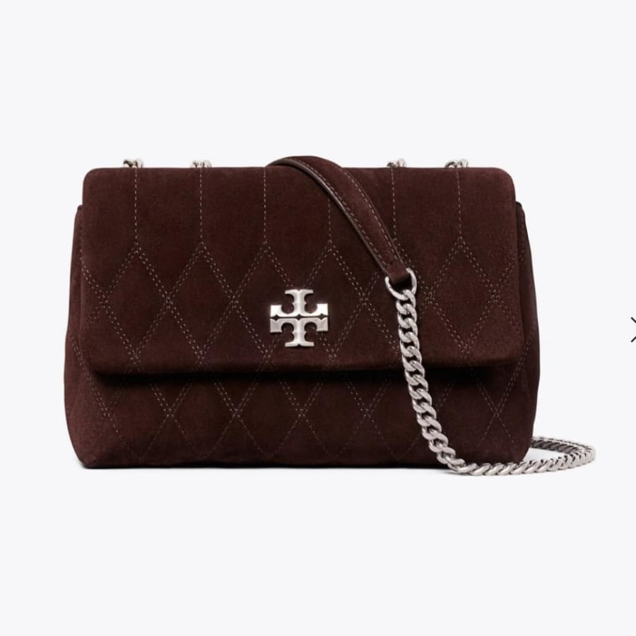 حقيبة توري بورش الحجم سمول SMALL KIRA QUILT SUEDE SHOULDER BAG