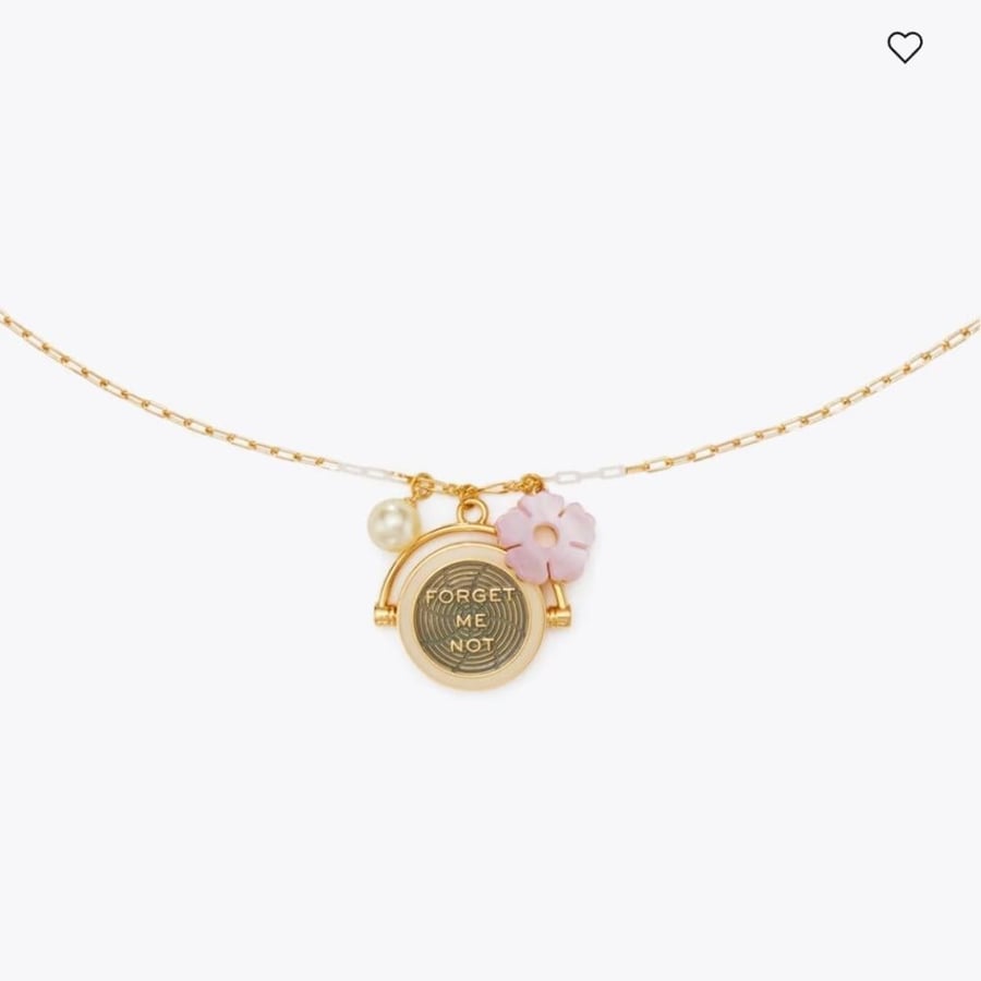 سلسله تورى بورش FORGET ME NOT CHARM PENDANT NECKLACE